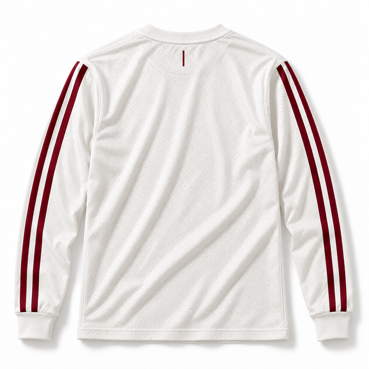 The TRACE long sleeve in white, seen from behind